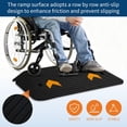 thumbnail image 5 of 4" Rise Rubber Threshold Ramp for Doorway, Portable Wheelchair Ramp with Non-Slip Textured Surface, Doorway Driveway Rubber Curb Ramps for Home Entry, 33069 LBS Capacity, 5 of 6