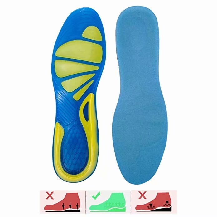 Memory Foam Gel Insoles, Orthotic Insoles, Sports Shoe Insert for
