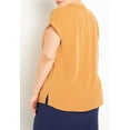 thumbnail image 2 of ELOQUII Women's Plus Size Notch Collar Blouse, 2 of 6