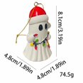 thumbnail image 3 of Decor 1PCS Resin Ornament For Home Decor Cute With Hat For Xmas Tree Hanging Ornament Fun Ornament For Holiday, 3 of 9