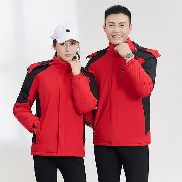 LSLJS Costume de Montagne et de Ski Trois en un Détachable pour Femmes et Hommes (Rouge, TTG)