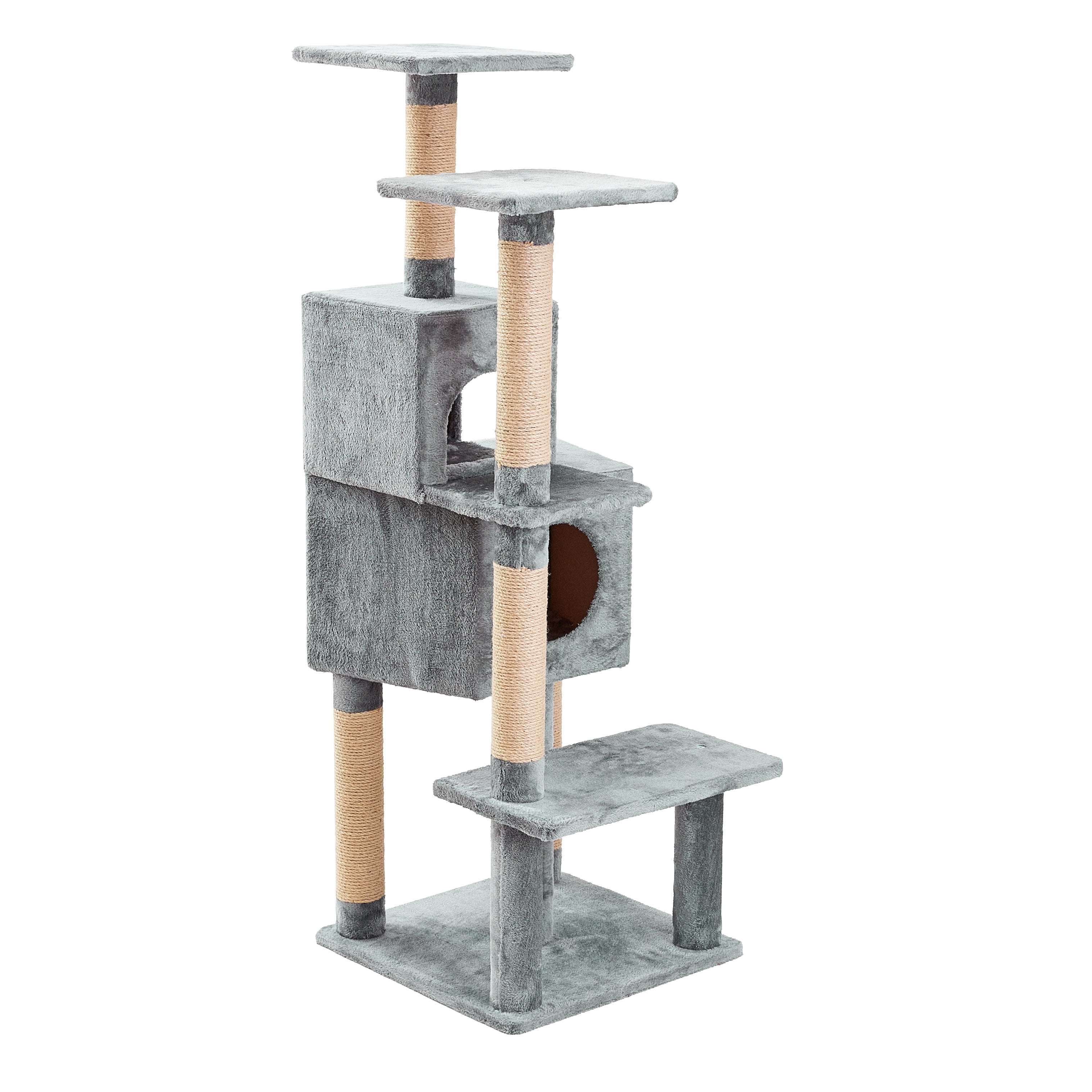 Two by Two Greenwich - Gray Scratching Post Cat Furniture - 63 in. Tall