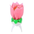 thumbnail image 1 of Un toque decorativo sorprendente para fiestas de cumpleaños y regalos Vela con forma de flor y base triangular, 1 of 7