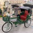 thumbnail image 1 of Modèle de Tricycle Nostalgique Style Rétro Chaîne Extensible Mobile Simulation Vélo Ornement Échelle 1 10 Miniature Alliage Rickshaw Décoration Maison Cadeau de Collection, 1 of 7
