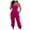 Hot Pink, variant on Summer Jumpsuit for Women Formal Sleeveless with Pockets Casual Backless Suspenders Rompers, 1 Pieces Overall