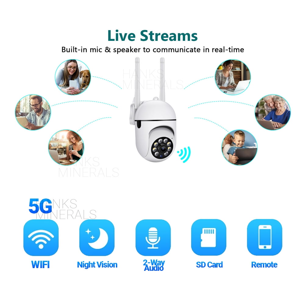 4-Pack 5G WiFi Security Camera System Smart Outdoor Night Vision 1080p 4 Channel