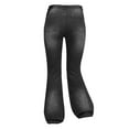 thumbnail image 3 of Mercatoo Ripped Flare Jeans for Girls Kids Wide Leg Elastic High Waist Bell Bottom Denim Pants Slim Fit Y2𝗞 Streetwear Trousers, 3 of 7