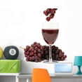thumbnail image 1 of Red Grapes and Wine Wall Decal by Wallmonkeys Peel and Stick Graphic (36 in W x 24 in H) WM221901, 1 of 4
