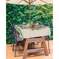 thumbnail image 3 of Fsddascl St. Patrick's Day Outdoor Tablecloth - 52x70 Inch Rectangle Dining Table Cover, Green Plaid Lucky Wreath Rustic Waterproof Outdoor Table Cloth with Umbrella Hole & Zipper for Picnic/Patio, 3 of 7