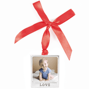 Metal Frame Photo Ornament, Love
