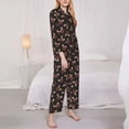 thumbnail image 3 of Yiaed Bulldog with Sunglasses Print Pajamas Women's Long Sleeve Sleepwear Soft Button Down Loungewear Pjs Lounge Set Nightwear Womens Pajama Pants-XX-Large, 3 of 7