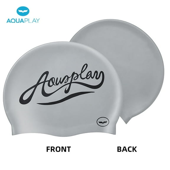 AquaPlay Fashionable Swimming Cap for Pool and Sea, Gray, 1 Count