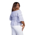 thumbnail image 2 of Zmena Inc Off the shoulder Daydream Top Lavender Small, 2 of 6