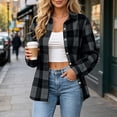 thumbnail image 2 of Wiyuqeen Long Sleeve Gingham Shirt for Women Casual Collared Buffalo Plaid Button Down Shirts Lightweight Fall Cardigan S-XXL, 2 of 9
