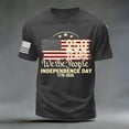 thumbnail image 5 of Rotm America Shirt American Flag T-Shirt Memorial Day Red Blue White Star Stripes 1776 Independence Day T-Shirt Dark Gray,S, 5 of 5
