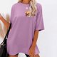 thumbnail image 1 of Fiudx Liquidación de Ofertas Flash Moda Mujer Casual Cuello Redondo Impresión Blusa Manga Corta Camiseta Verano Tops, 1 of 5