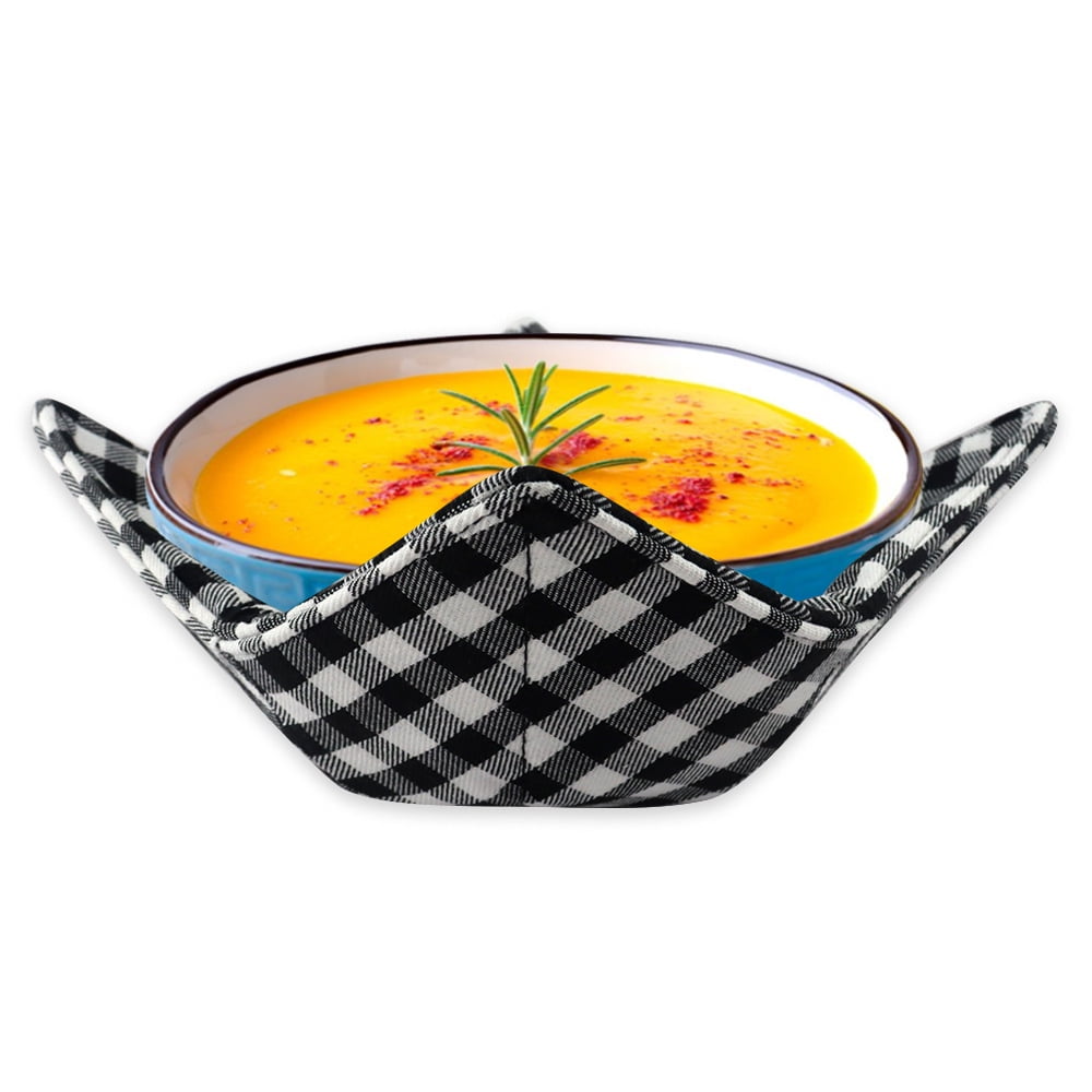 Leftover Food Meals Grey 8 Pieces Microwave Safe Bowl Huggers Heat Resistant Bowl Holder Polyester Hot Bowl Holder Plate Huggers Protect Your Hands from Hot Dishes for Heating Soup Rice 