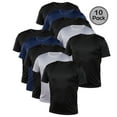 thumbnail image 1 of Blank Activewear Lot de 10 T-Shirts pour Hommes, Tissu de Performance à Séchage Rapide, 1 of 4