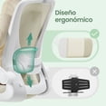 thumbnail image 3 of Silla Ergonómica de Oficina, Silla Giratoria con Malla, Soporte Lumbar y Reposacabezas, Reposabrazos Abatibles, Beige, 3 of 9