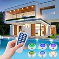 thumbnail image 4 of Luz de pared para piscina Control remoto Luz colorida 12V 35W IP68 Luz subacuática impermeable CACAGOO  lámpara de piscina, 4 of 7