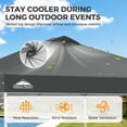 thumbnail image 4 of EAGLE PEAK 10 x 10 ft Pop Up Canopy Tent Instant Outdoor Canopy Straight Leg Shelter with Adjustable Height and Wheeled Carrying Bag (Gray), 4 of 10