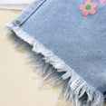 thumbnail image 4 of Whouriu Girls Summer Jean Shorts Flower Print Soft Lightweight Casual Shorts, Sizes 5-14, 4 of 7