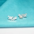 thumbnail image 6 of PicturesOnGold Women's Custom Personalized Name Earrings - Solid Gold/Sterling Silver - Amazing Gift for Women - 14K Solid White Gold, 6 of 8