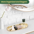 thumbnail image 5 of 2 Pack Stainless Steel Decorative Tray Oval Jewelry and Make up Organiser,Gold Vanity Tray,Candle Plate Decorative Tray (10 inch/26cm), 5 of 8
