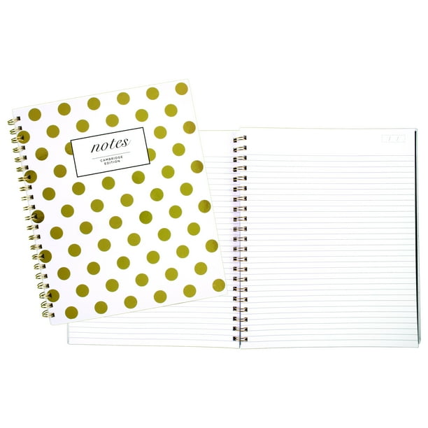 Cambridge Fashion Hardcover Business Notebook, 80 Sheets, 9" x 11