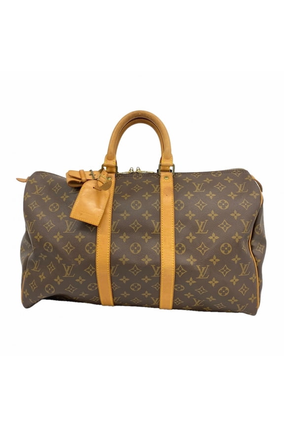 Pre-Owned Louis Vuitton Monogram Keepall 45 Boston Bag M41428 Brown Men's and Women's
