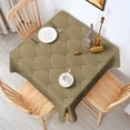 thumbnail image 2 of Square Waterproof Tablecloth Mocha Brown Reusable Indoor/Outdoor Durable Table Cover 70 Inch X70 Inch, 2 of 6