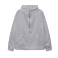 thumbnail image 6 of Resicozy Women Cropped Raglan Half Zip Hoodie Long Sleeve Pullover Slim Casual Street Fall Sweatshirts with Pockets White XL, 6 of 6