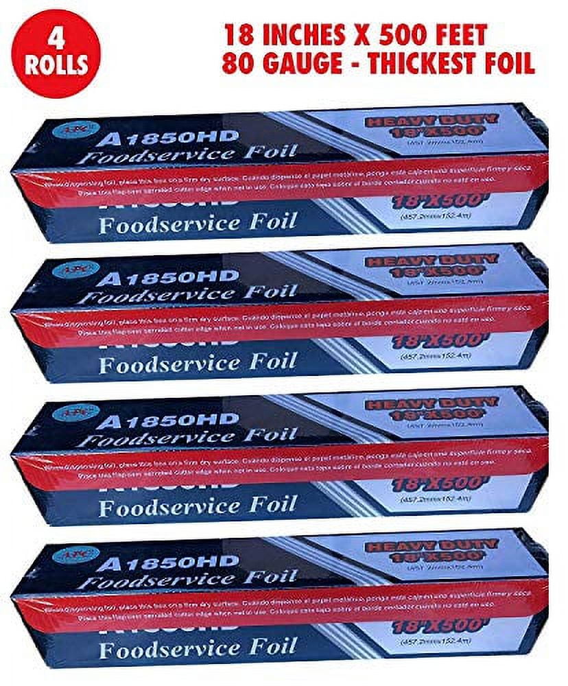 Heavy Duty Aluminum Foil Wrap, Commercial Grade 500ft Foil Wrap for Food  Service Industry, Strong Silver foil, Freedom 18 x 500 (1 Pack)