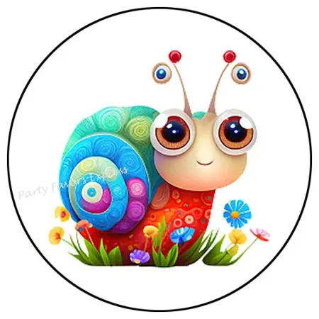 Cute Colorful Snail Sticker Party Favors Sticker Envelope Seals Labels Stickers Phone Decal Water Bottle Stickers Car Decals Laptop Sticker