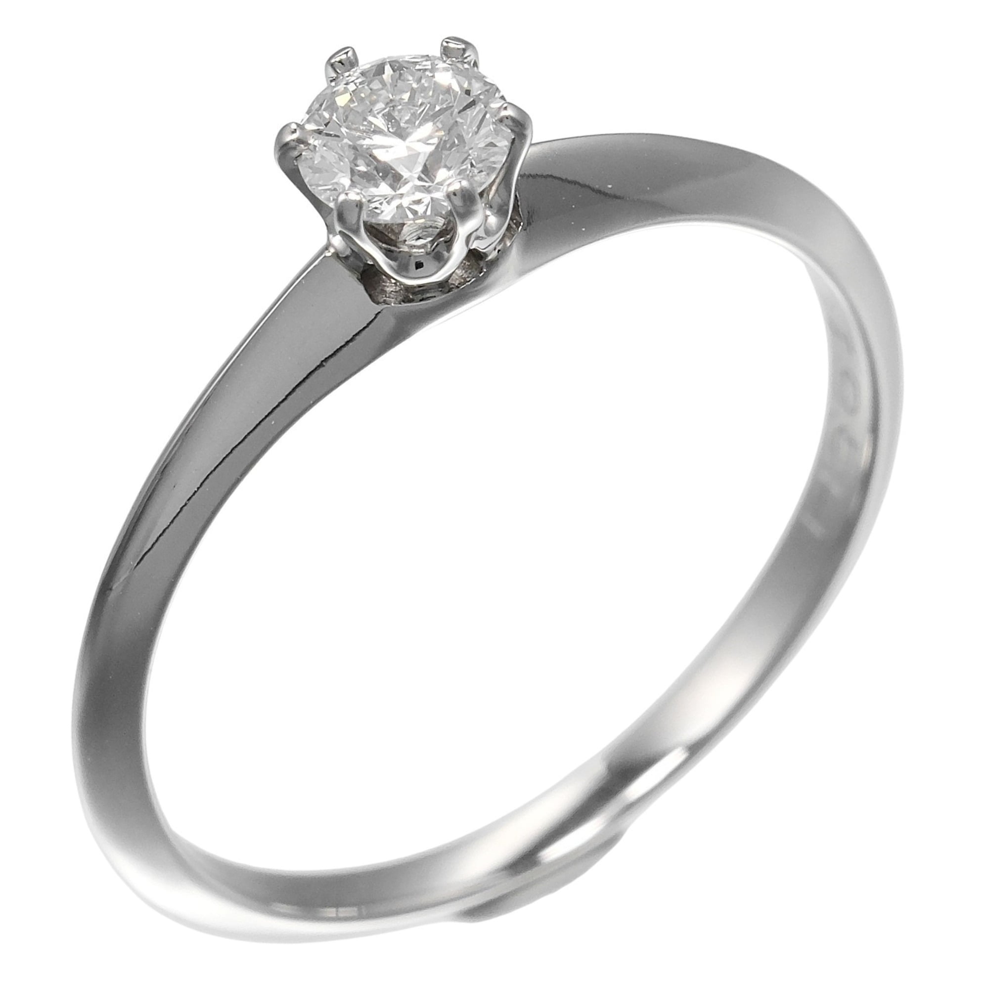 Pre-Owned Tiffany & Co. solitaire ring, size 8.5, in platinum (Pt950) with a diamond,... (Good)
