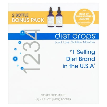 Creative Bioscience 1234 Diet Drops, 2 Fl Oz, 2 Bottle Bonus (Best Over The Counter Hcg Drops)
