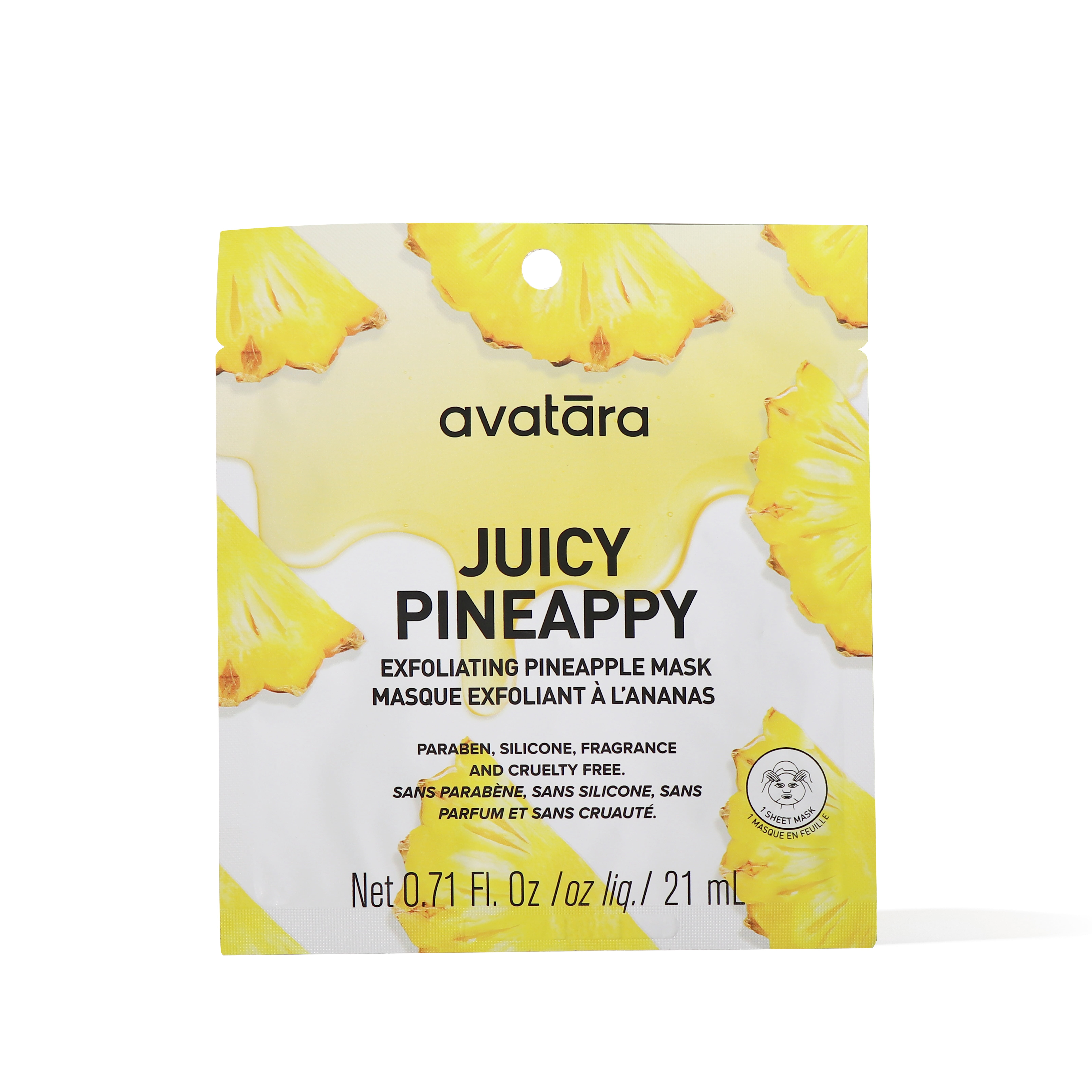 Avatara Juicy Pineappy Exfoliating Pineapple Face Mask for All