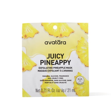 Avatara Juicy Pineappy Exfoliating Pineapple Face Mask for All Skin Types, 1 Sheet Mask