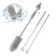 thumbnail image 1 of Juego de cepillo limpiador de biberones y pajitas, cepillo limpiador de silicona suave de doble punta extra largo para biberones, 1 of 5