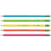Ticonderoga Wood Pencils, Sharpened, #2 HB Soft, Neon, 10 Count