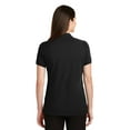 thumbnail image 2 of Port Authority Adult Female Women Plain Short Sleeves Polo Black Small, 2 of 4