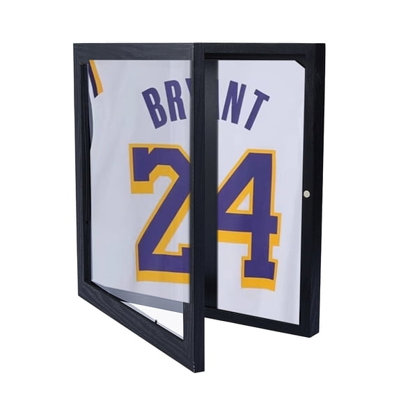 1Pc T Shirt Display Frame Large Shadow Box Frames Wood Frame Display Case 13" x 13" x 1.5" Square Memory Box with Window DIY