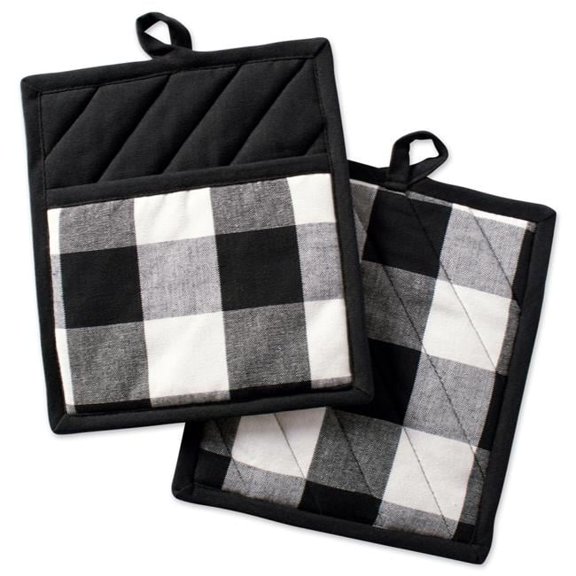 Black Buffalo Check Pot Holder Set of 2