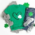 thumbnail image 2 of Pxiakgy! Vente de Liquidation T-Shirt Femme St Patricks Day Col Rond Irlandais Trèfle Chanceux Paddy's Day Graphique Tee Tops Femmes St Patricks Day Imprimé Manches Courtes Col Rond T-Shirt Vert m, 2 of 4