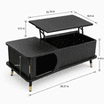 thumbnail image 2 of Leumius Lift Top Coffee Table with Hidden Compartment and Large Storage Shelf,Center Table for Home Living Room Office,Black, 2 of 3