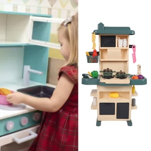 Ensemble de jeux de cuisine pour enfants, pots alimentaires Léger vert vaisselle Son Pretend Jouet de cuisine 73cm Hauteur pour usage domestique