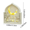 thumbnail image 3 of Ramadan Eid Crafts Night Light, Crescent Moon Star Mosque LED Wooden Lamp for Eid Mubarak Decorations, Islamic Muslim Light Lantern Craft Table Ornament for Eid Al-Fitr, Eid Al-Adha Party Decor, 3 of 7