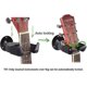 thumbnail image 3 of Guitar Wall Mount, Guitar Hanger With Safety Auto Lock, Auto Grip Lock System, For All Guitars, Bass, Banjo, Violins, Mandolins, Ukelele (black), 3 of 4