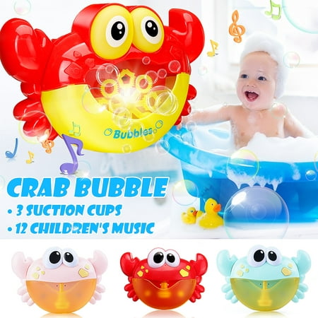 Automatic Crab Bubble Machine Music Bubble Maker Blower Music Kids Baby Bath Shower