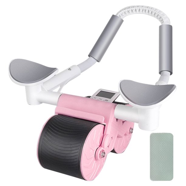 Rueda De Rodillos Abdominales Rodillo de ejercicio abdominal 2 en 1 rebote automático con temporizador rodillera antideslizante